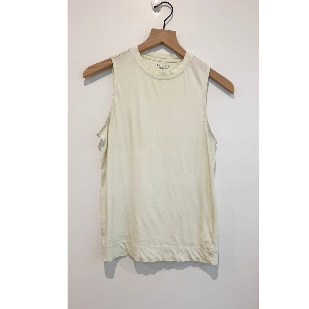 Athleta Essential Muscle Tank Light Yellow Size Sm